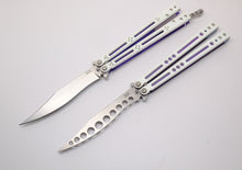 Load image into Gallery viewer, G10 White /w Purple Liners Basilisk-R and Prodigy-C Balisong matching pair