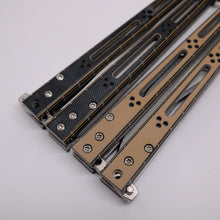 Load image into Gallery viewer, G10 Coyote Brown/Black Basilisk-R Balisong