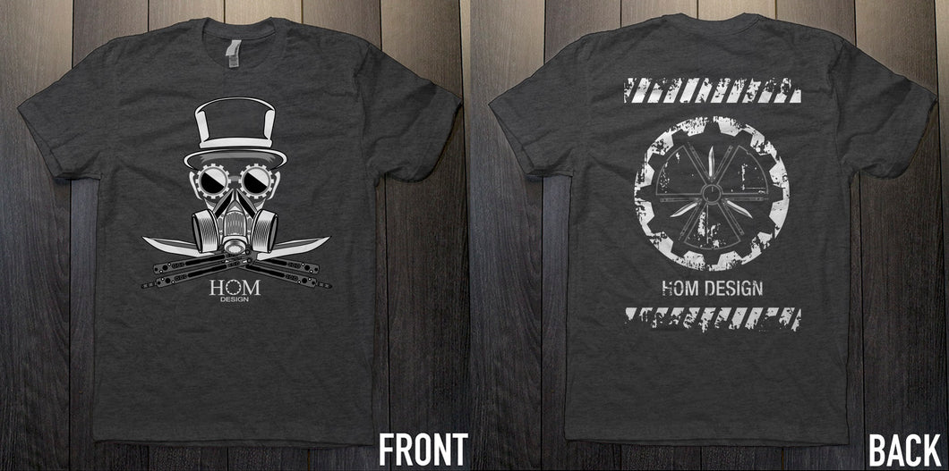Steampunk Fallout, Hom Design – Carbon Gray Logo T-shirt