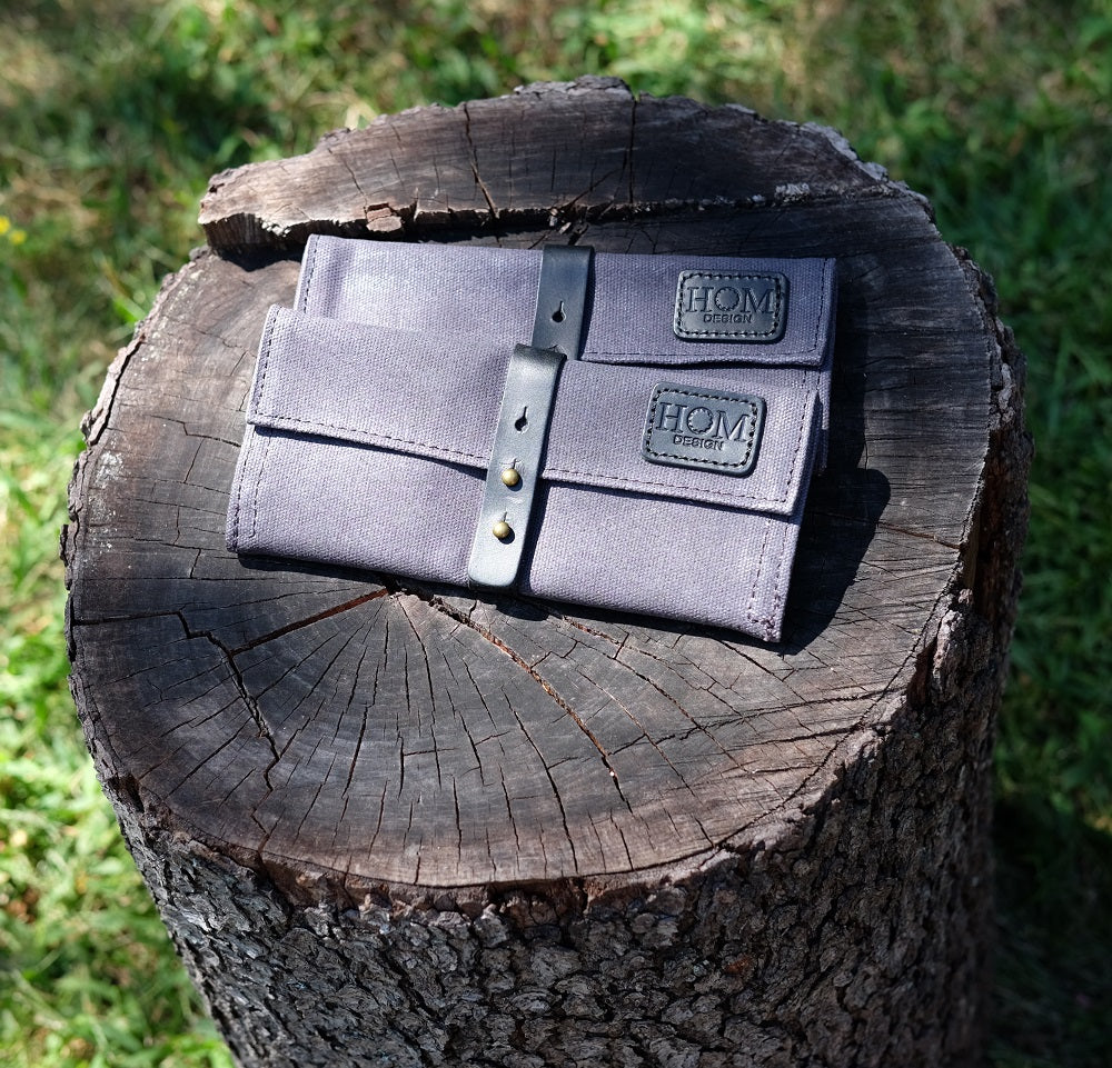 Hom Design Waxed Canvas Pouch V2 – Gray