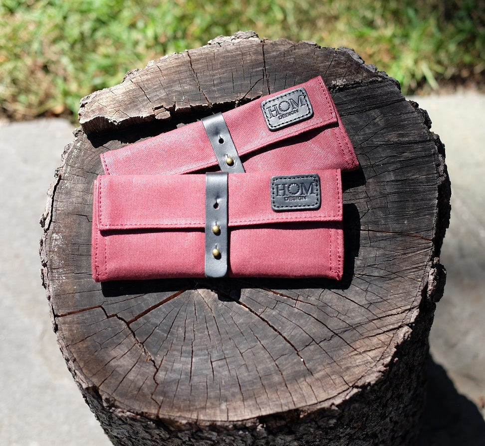 Hom Design Waxed Canvas Pouch V2 – Red