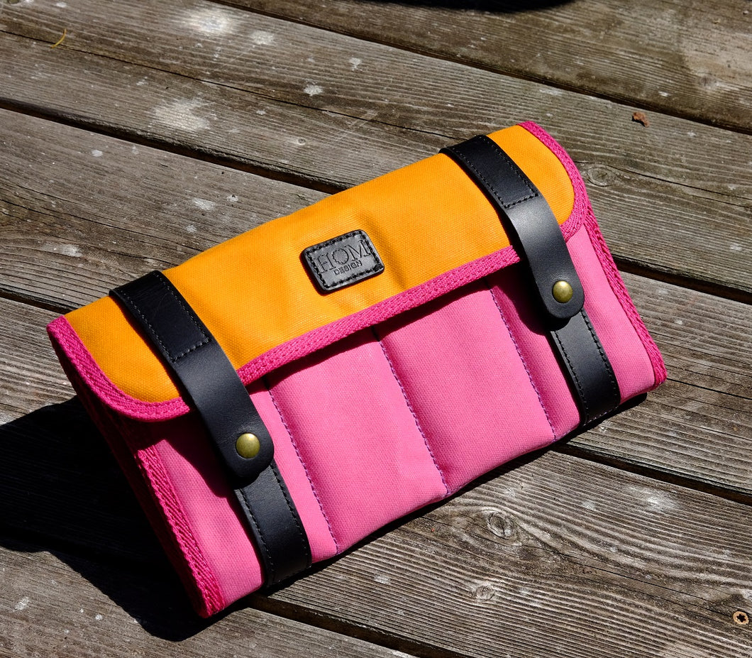 Hom Design 8-Pack Waxed Canvas Case – Retro Pink/Orange